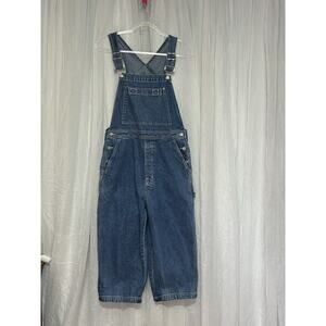 VTG GAP Overalls Womens Med Denim Baggy Carpenter Workwear Y2K Utility Cropped